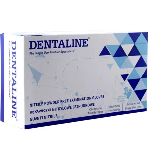 Dentaline Rękawiczki nitrylowe niebieskie bezpudrowe 100szt