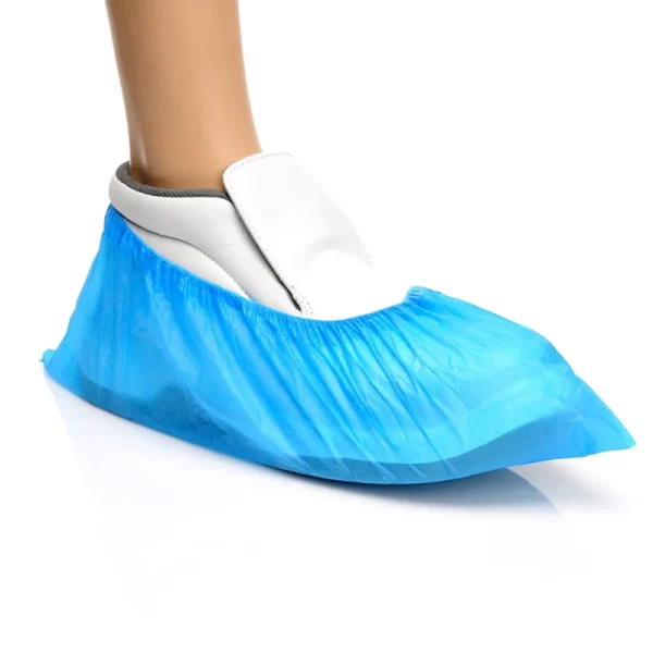 Ochraniacze na buty foliowe krótkie niebieskie 100szt - obrazek 2
